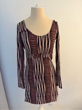 Volcom - Geometric Long Sleeve Mini Dress - Small